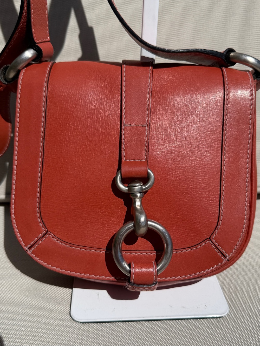 Marc Jacobs Maverick Saddle Bag Cognac Leather Crossbody Equestrian Shoulder Bag